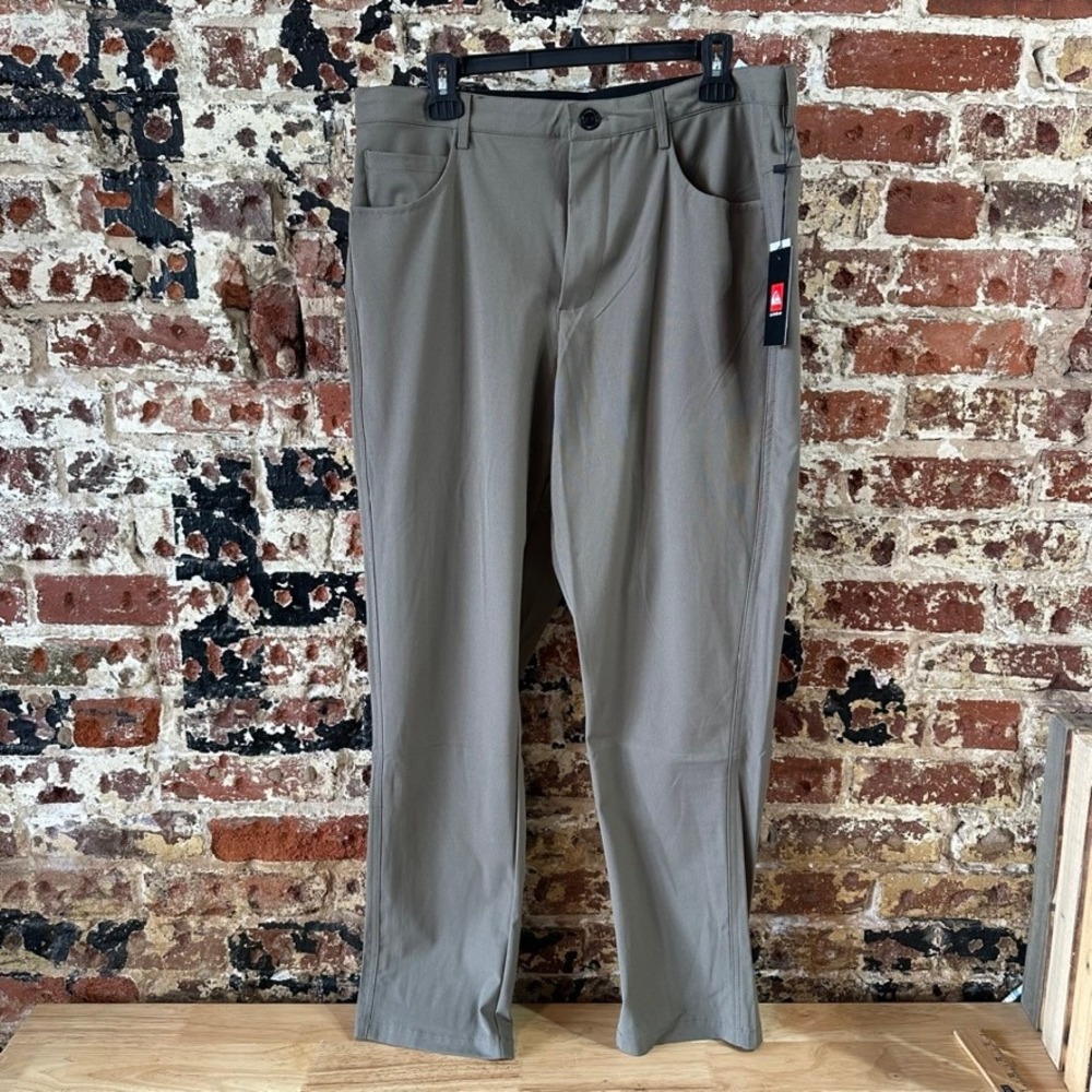 Quicksilver Tech Pants Mens 34x30 Brown Hiking Trail Golf business lightweight